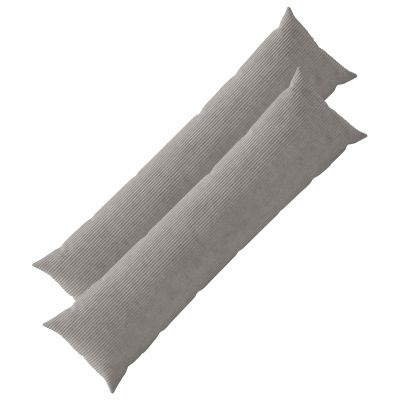 vidaXL Poťah na podložku 2 pcs HEERLEN Svetlosivá 40 x 145 cm manšestr