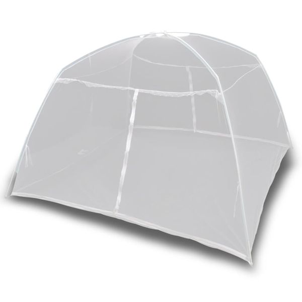 vidaXL Kempovací stan 200x150x145 cm sklolaminát biely