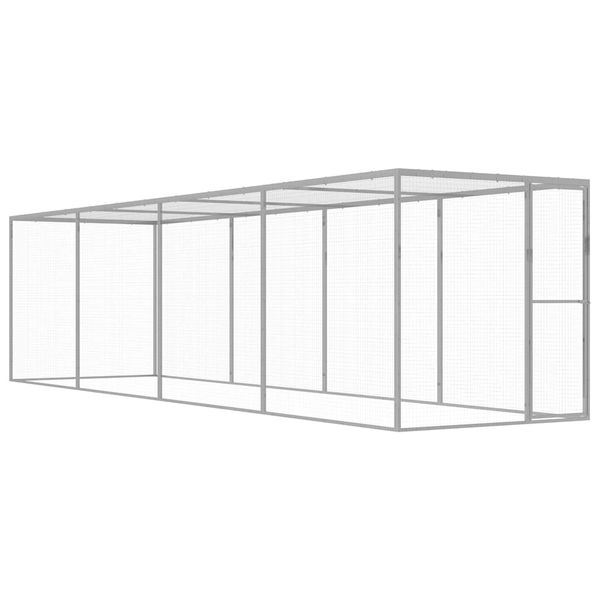 vidaXL Klietka pre mačky 6x1,5x1,5 m, pozinkovaná oceľ