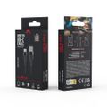 Maxlife MXUC-07 kábel USB - USB-C 1,0 m 3A čierny nylon