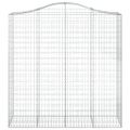 vidaXL Oblúkový gabionový kôš 2 ks 200x50x200/220cm pozinkované železo