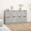 vidaXL Komody 2 ks betónové sivé 60x30x70 cm spracované drevo