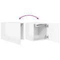 vidaXL Nástenné TV skrinky 4 ks lesklé biele 30,5x30x30 cm