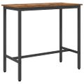vidaXL stôl Staré drevo 100 x 50 x 90,5 cm Inžinierske drevo a oceľ