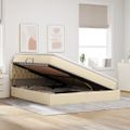 vidaXL Postel s úložným prostorem a matrací Krémová 160 x 200 cm Zamat