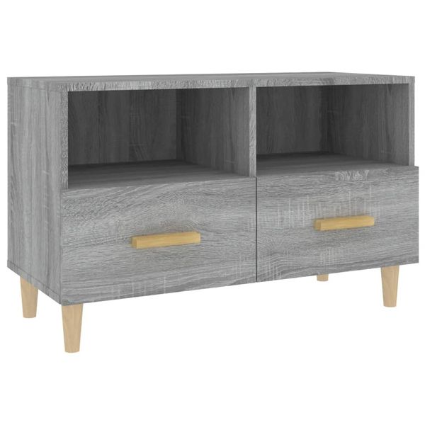 vidaXL TV skrinka sivý dub sonoma 80x36x50 cm spracované drevo