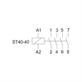 Stykač F&F ST40-40 3F 40A, 4xNO, 230V, na DIN lištu