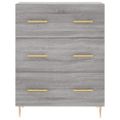 vidaXL Vysoká skrinka sivý dub sonoma 69,5x34x180 cm spracované drevo