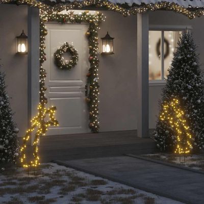 vidaXL Vianočná svetelná dekorácia s hrotmi meteorit 115 LED 89 cm