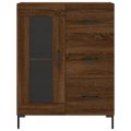 vidaXL Vysoká skrinka hnedý dub 69,5x34x180 cm spracované drevo