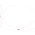 vidaXL Uterák na stôl 5 ks Oválny Tmavozelená 130 x 220 cm