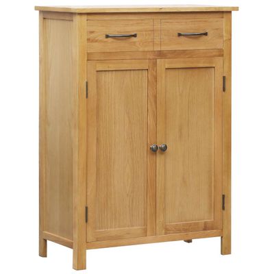 vidaXL Skrinka na topánky 76x37x105 cm, dubový masív