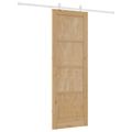 vidaXL Posuvné dvere Prírodná a biela 73,5 x 211 cm Borovicový masív