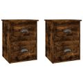 vidaXL Nástenné nočné stolíky 2 ks dymový dub 41,5x36x53 cm