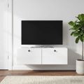 vidaXL Nástenná TV skrinka 98 x 31 x 30 cm Biela s vysokým leskom