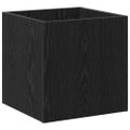 vidaXL Kvetinový box Čierny dub 40 x 40 x 40 cm Kompozitné drevo