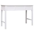 vidaXL Písací stôl biely 110x45x76 cm drevený
