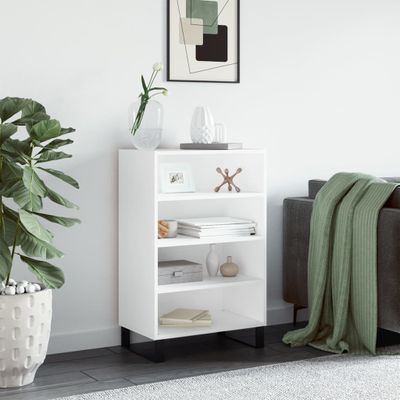 vidaXL Vysoká skrinka biela 57x35x90 cm kompozitné drevo