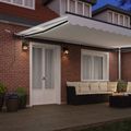 vidaXL Sklopná markíza Biela 500 × 350 cm Polyester