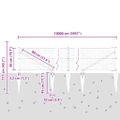vidaXL Hexagonálny plot s stĺpom 100 x 0,5 m PVC potiahnutá oceľ Sivá