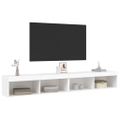 vidaXL TV skrinky s LED svetlami 2 ks biele 100x30x30 cm