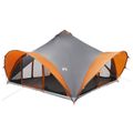 vidaXL Tipi stan Šedá a oranžová Pre 18 osôb Polyester a oceľ
