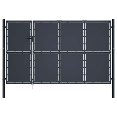 vidaXL Záhradná brána z ocele 350x150 cm antracitová
