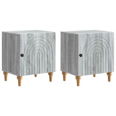 vidaXL Nočný stolík 2 pcs Sivá sonoma 43 x 34,5 x 50 cm