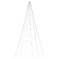 vidaXL Vianočný stromček na stožiar teplé biele svetlo 500 LED 300 cm