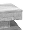 VidaXL Konferenčný stolík otočný o 360stupňov sivý sonoma 50x50x34,5cm