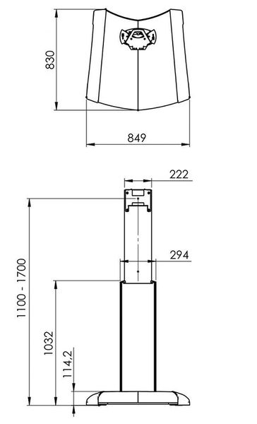 Štýlový LCD stojan Vogel´s PFF 2420, nosnosť 70 kg