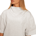 Dámske tričko Oversized Bliss Grey - BeastPink
