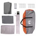 vidaXL Tunelový stan 370 x 275 x 210 cm Šedá a oranžová