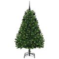 vidaXL Umelý Sklápací Vianočný Stromček Zelená 150 cm PVC a oceľ