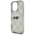 Puzdro Karl Lagerfeld pre iPhone 16 Pro 6,3" KLHCP16LHKLPKHK čierne Hard IML Karl Head Elektrolyticky pokovované