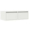 vidaXL TV skrinka s LED svetlami, biela 75x35,5x25 cm
