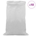 vidaXL Tkaninové vrecia 10 ks Biela 65 x 105 cm PP