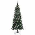 vidaXL Umelý vianočný stromček Zelená 180 cm PVC, plast a oceľ