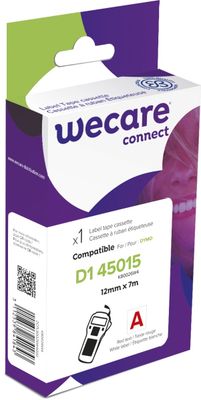 WECARE ARMOR páska kompatibilná s DYMO S0720550, Red/White, 12MM*7M