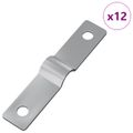 vidaXL Úderová doska 12 ks Strieborná 50 x 10 x 1,2 mm Železo