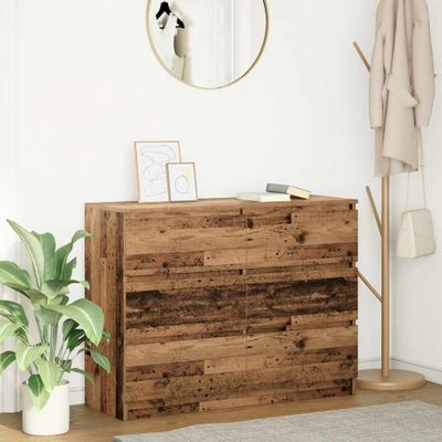 vidaXL Komoda staré drevo 100x35x76 cm kompozitné drevo