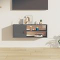 vidaXL Nástenná skrinka sivá 80x30x30 cm masívna borovica