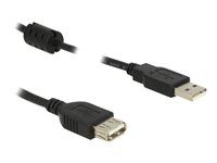 Predlžovacia šnúra USB - USB (F) do USB (M) - USB 2.0 - 50 cm - lisovaný - čierna