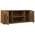 vidaXL TV skrinka dymový dub 100x35x40 cm spracované drevo