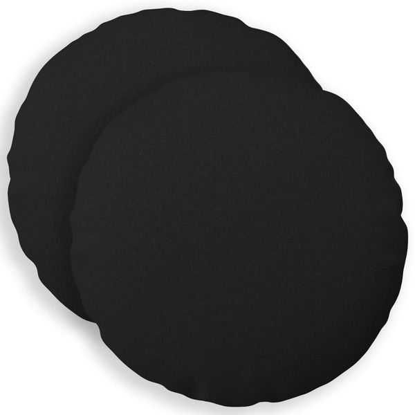 vidaXL Poťah na podložku 2 pcs HEERLEN Čierna Ø 40 cm
