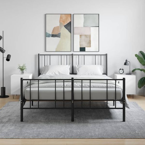 vidaXL Nočné stolíky 2 ks biele 40x40x50 cm kompozitné drevo