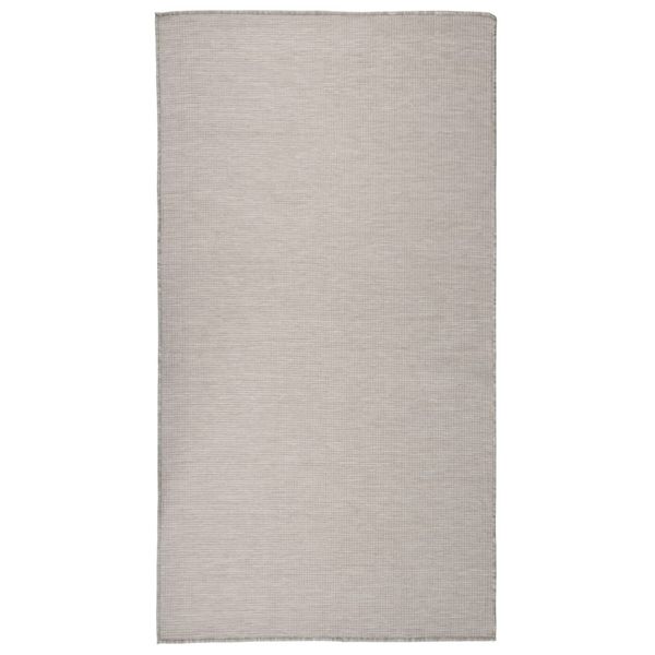 vidaXL Vonkajší koberec s plochým tkaním 80x150 cm svetlošedý