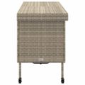 vidaXL Záhradný úložný box s kolieskami, svetlosivý 160x55x75 cm, polyratan
