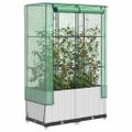 vidaXL Záhon s krytom na skleník ratanový vzhľad 80x40x138 cm