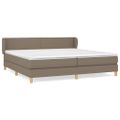 vidaXL Boxspring posteľ s matracom sivohnedý 200x200 cm látka